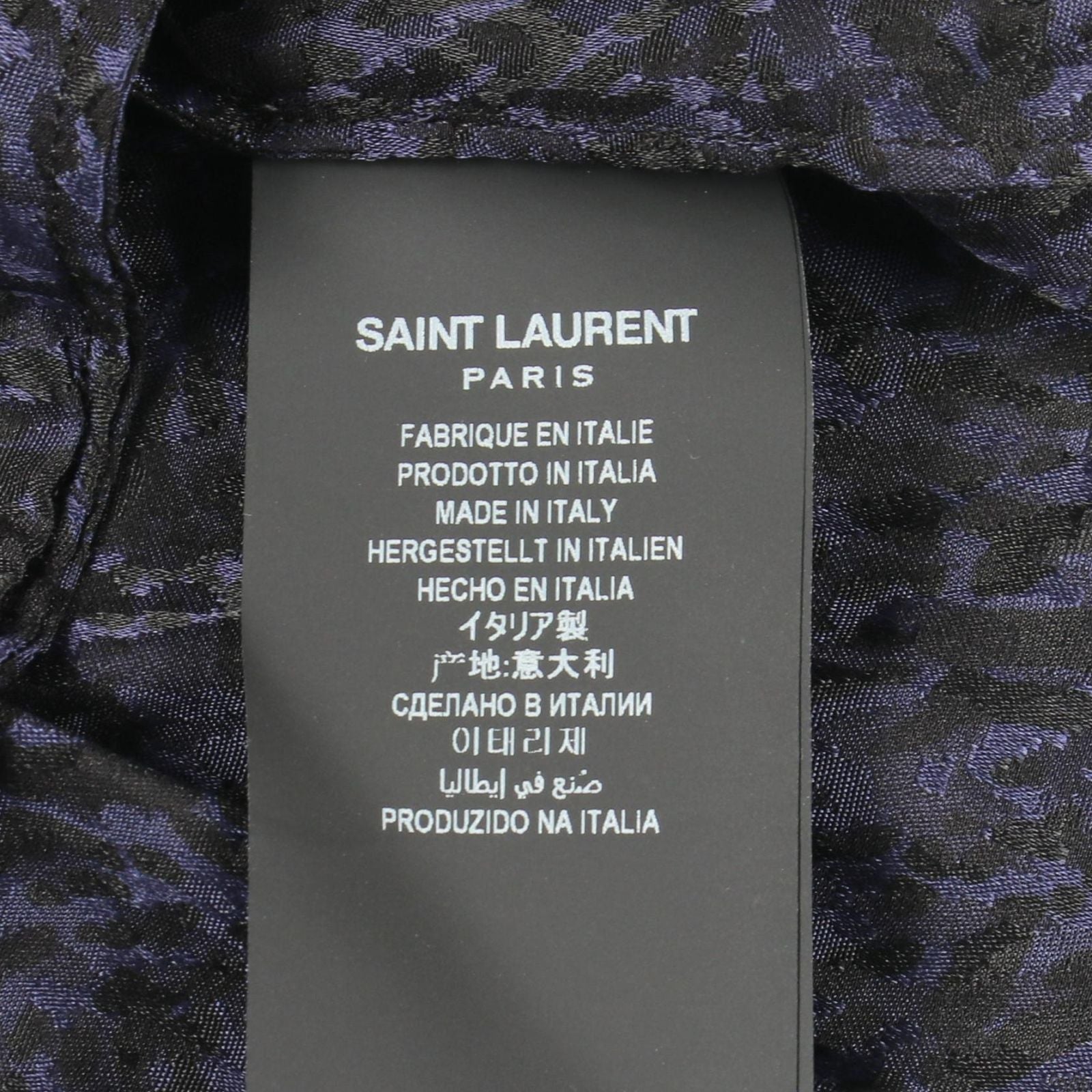 Saint Laurent Paris Dress Bowtie All Over Pattern Long Sleeve Silk — view 5
