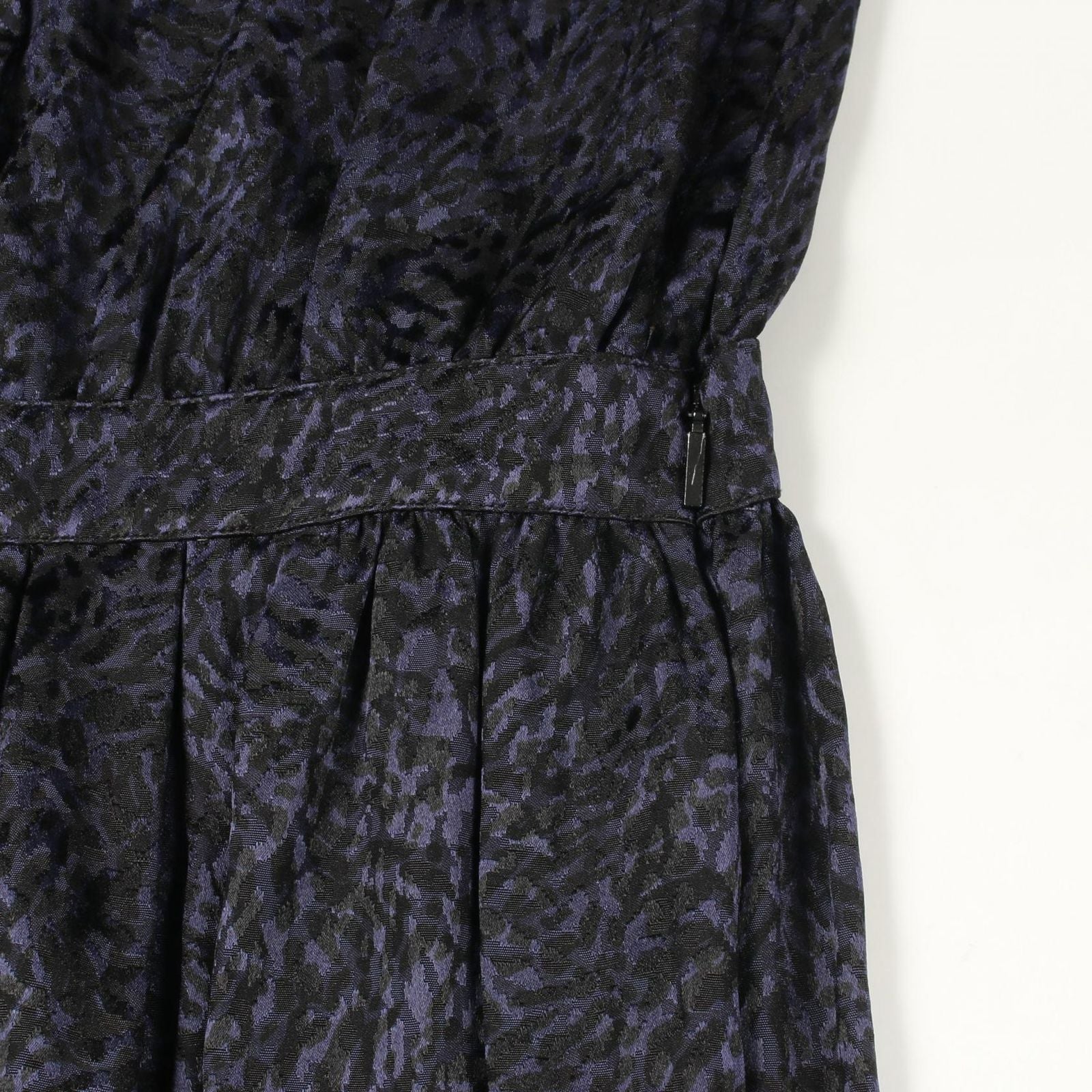 Saint Laurent Paris Dress Bowtie All Over Pattern Long Sleeve Silk — view 6