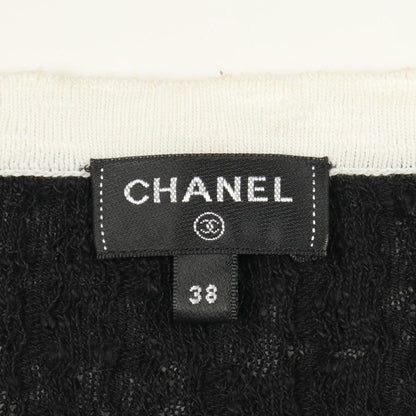 Chanel Cardigan CC Logo Button Neck Long Cotton — view 3