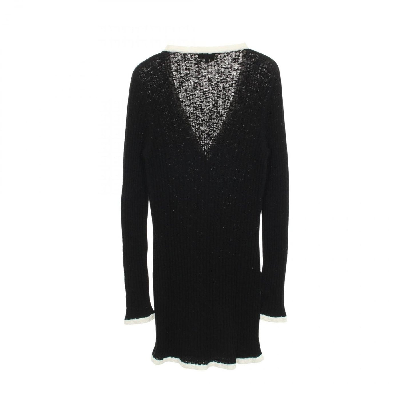 Chanel Cardigan CC Logo Button Neck Long Cotton — view 2