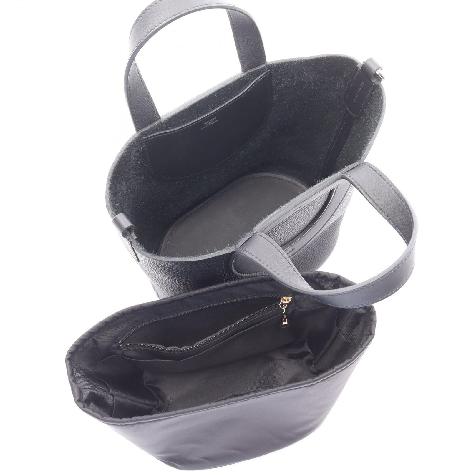 Hermes Handbag in the Loop 18 Black Leather — view 7
