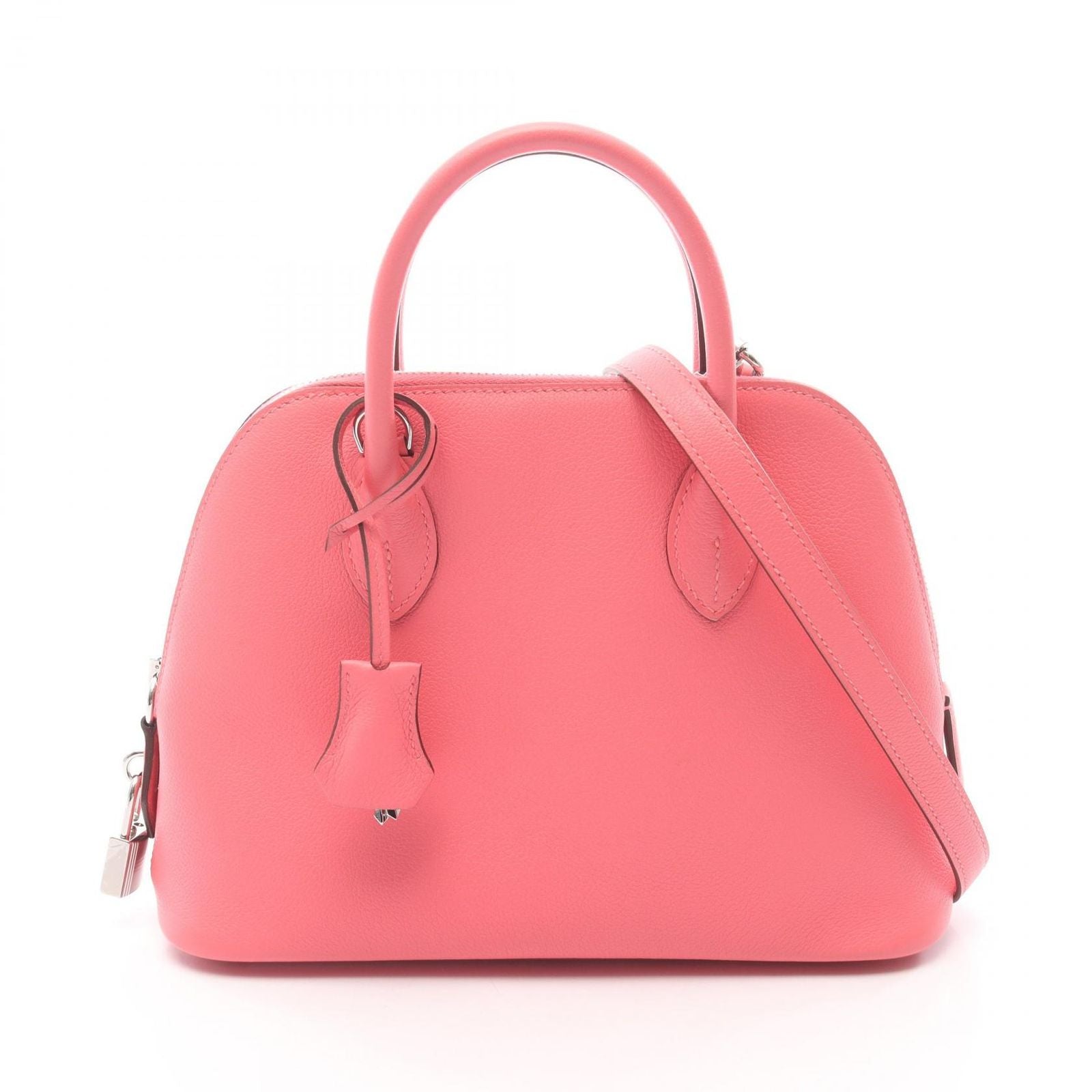 Hermes Handbag Bolide 25 2-Way Rose Azalea Leather