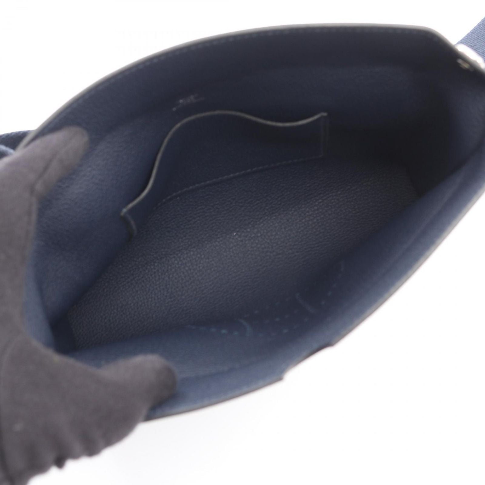 Hermes Shoulder Bag Vido Posh Blue Nuit Leather — view 3