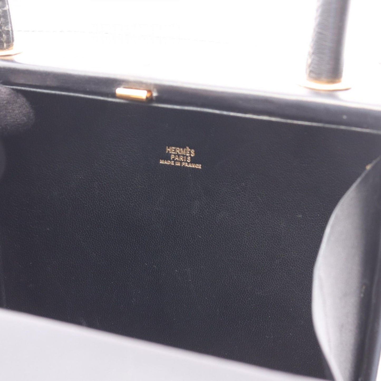 Hermes Handbag Cadena Kelly Black Calf — view 5