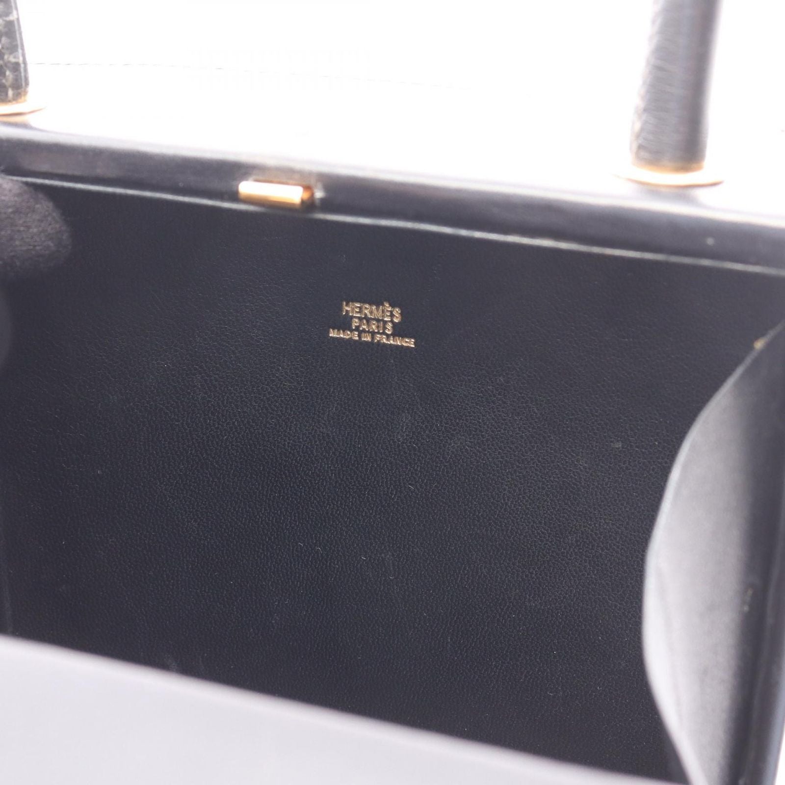 Hermes Handbag Cadena Kelly Black Calf — view 5