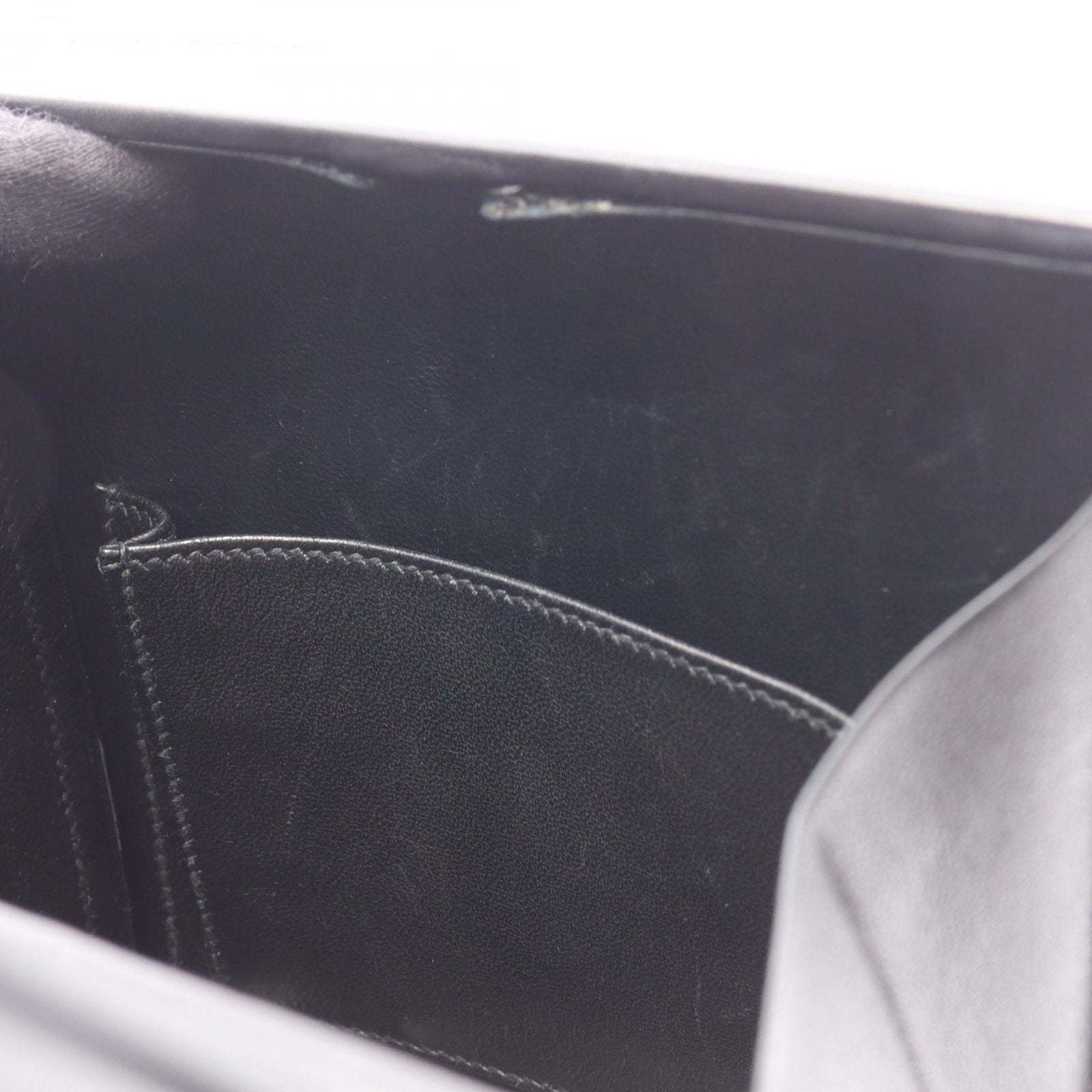 Hermes Handbag Cadena Kelly Black Calf — view 7