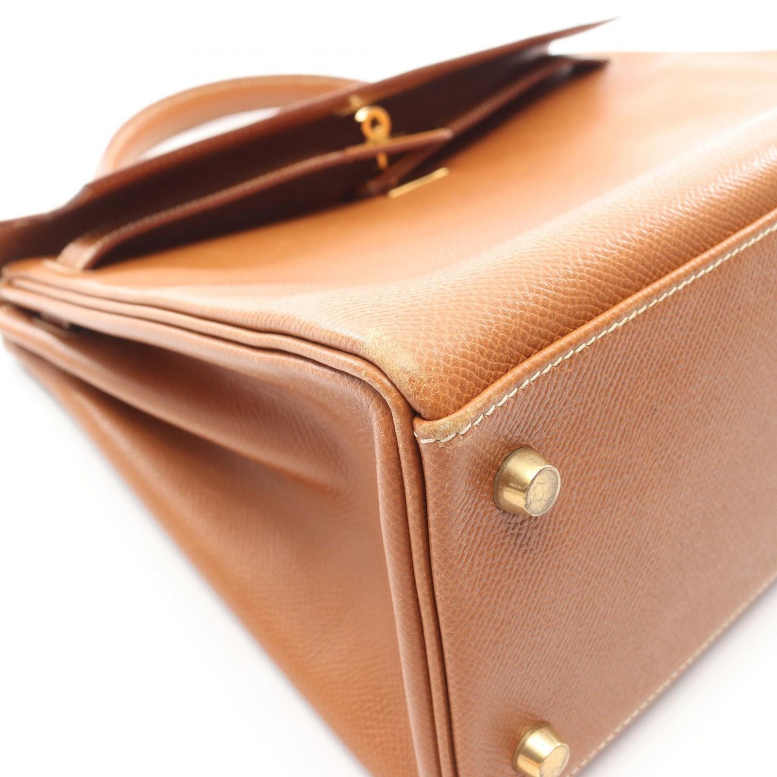 Hermes Handbag Kelly 32 Gold Retourne 2-Way Leather — view 9