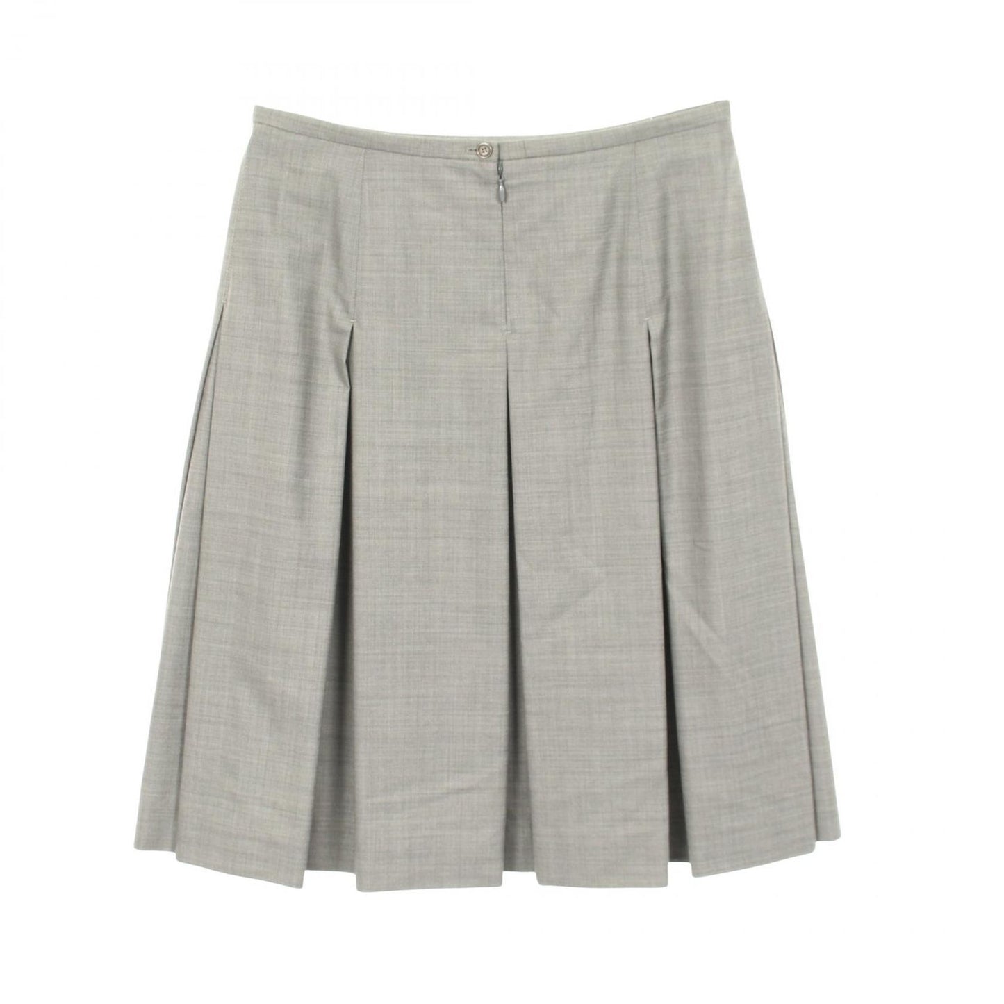 Hermes Skirt Box Pleated Wool Silk — view 2