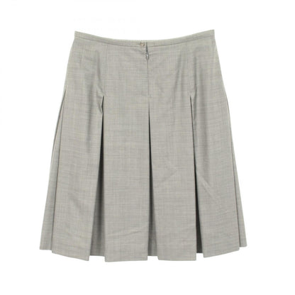 Hermes Skirt Box Pleated Wool Silk — view 2