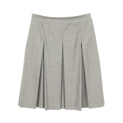 Hermes Skirt Box Pleated Wool Silk