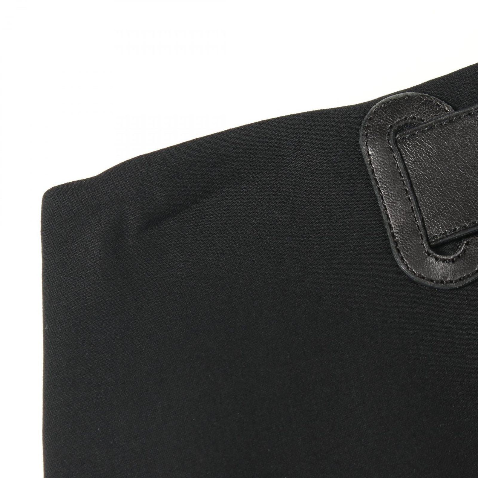 Hermes Skirt with Belt Black Wool Wrap Leather — view 7