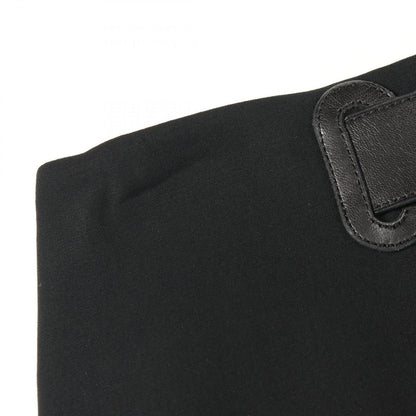 Hermes Skirt with Belt Black Wool Wrap Leather — view 7