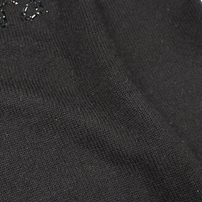 Max Mara S 'S Knit Kassel Crew Neck Logo Black Wool Cashmere Sweater — view 7