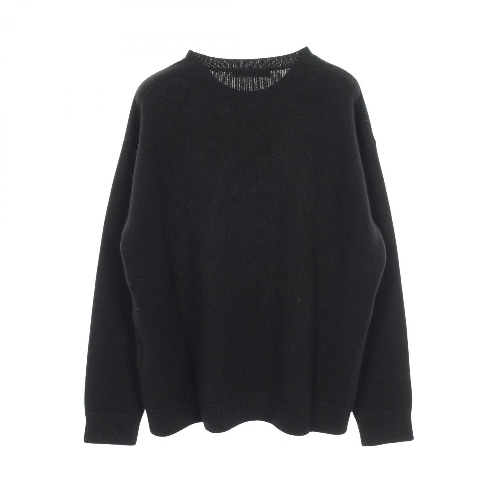 Max Mara S 'S Knit Kassel Crew Neck Logo Black Wool Cashmere Sweater — view 2