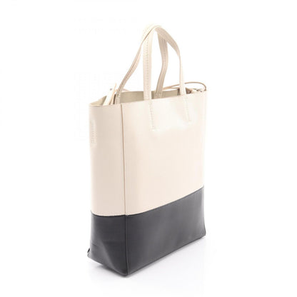 Celine Tote Vertical Small Cover 2-Way White Black Leather — view 2