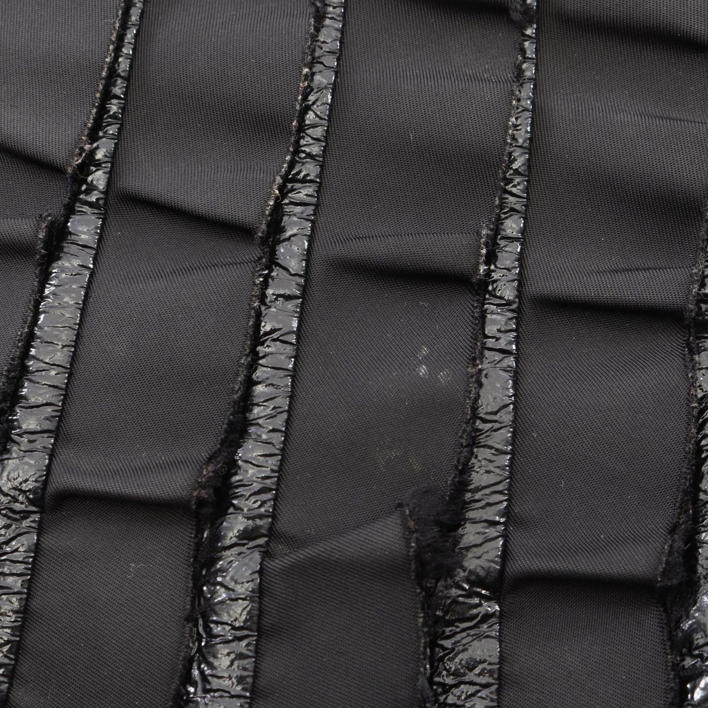 Prada Handbag Frill Black Nylon Patent Hand — view 8