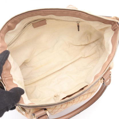 Gucci Handbag Ski Diamante Beige Canvas Leather Ski — view 3
