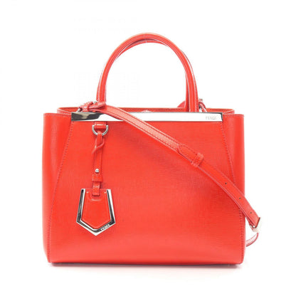 Fendi Handbag Petite 2-Way Red Patent Leather Petit Toujour Shoulder