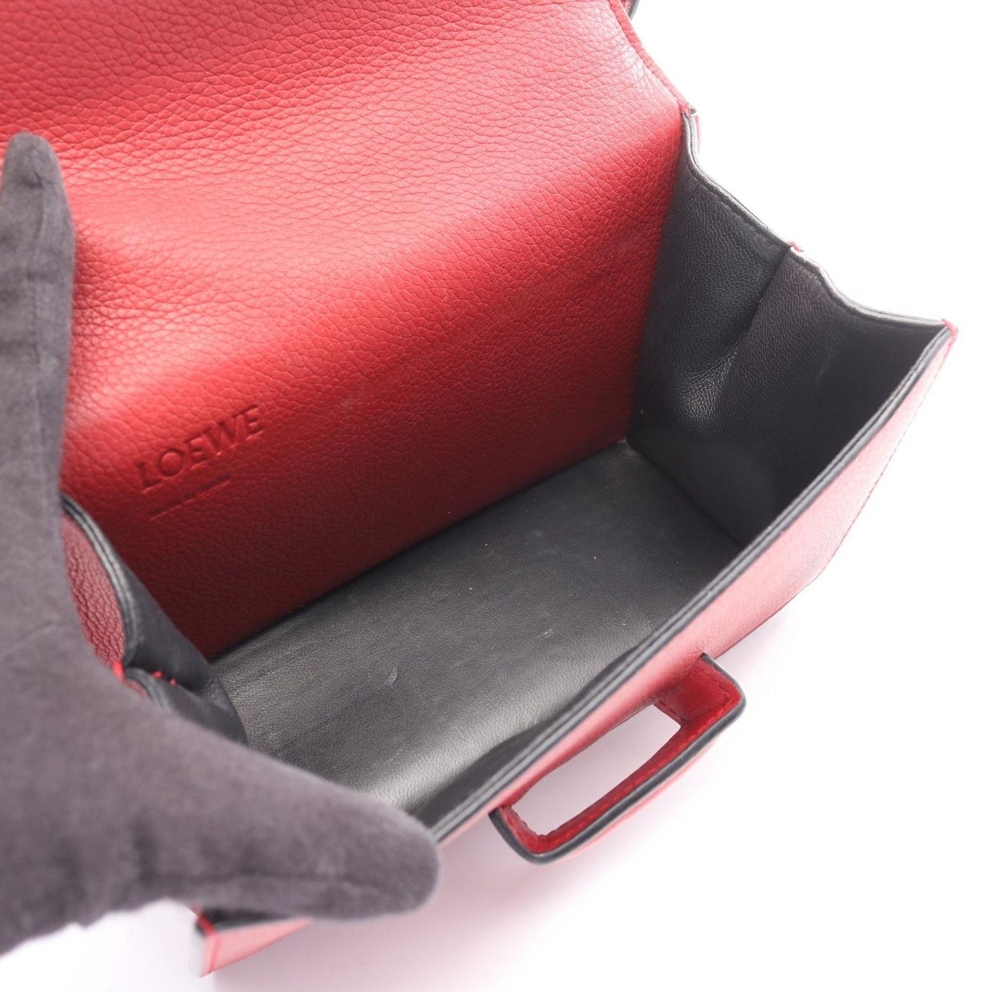 Loewe Shoulder Bag Barcelona Red Leather — view 3