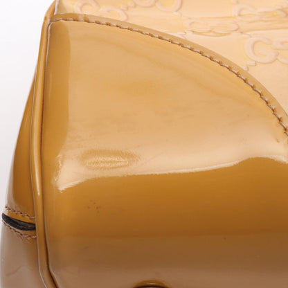 Gucci Tote Mayfair GG Pattern Yellow Patent Leather Handbag — view 7