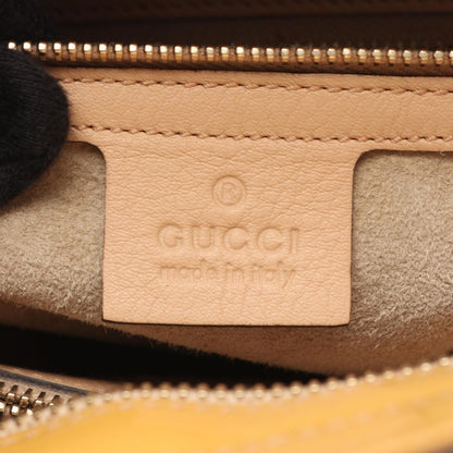 Gucci Tote Mayfair GG Pattern Yellow Patent Leather Handbag — view 4