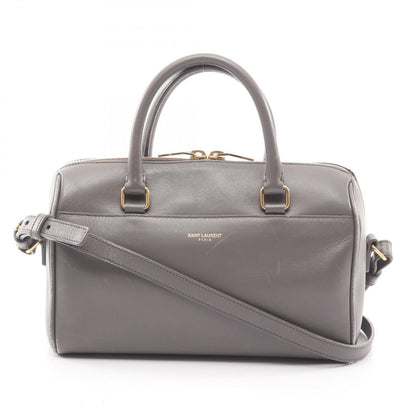 Saint Laurent Paris Handbag Baby Duffle 2-Way Gray Leather