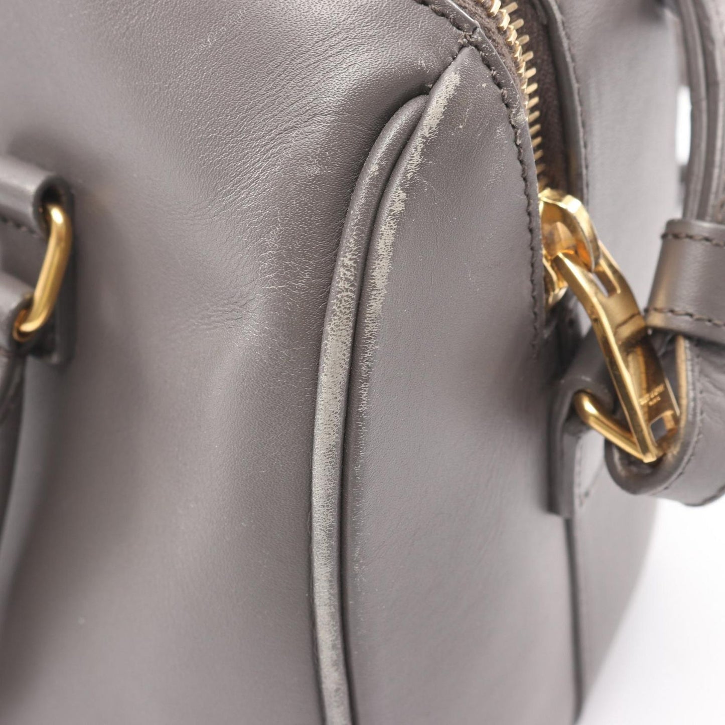 Saint Laurent Paris Handbag Baby Duffle 2-Way Gray Leather — view 7