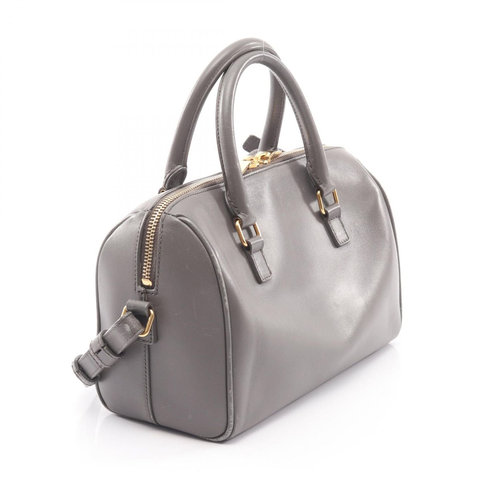 Saint Laurent Paris Handbag Baby Duffle 2-Way Gray Leather — view 2