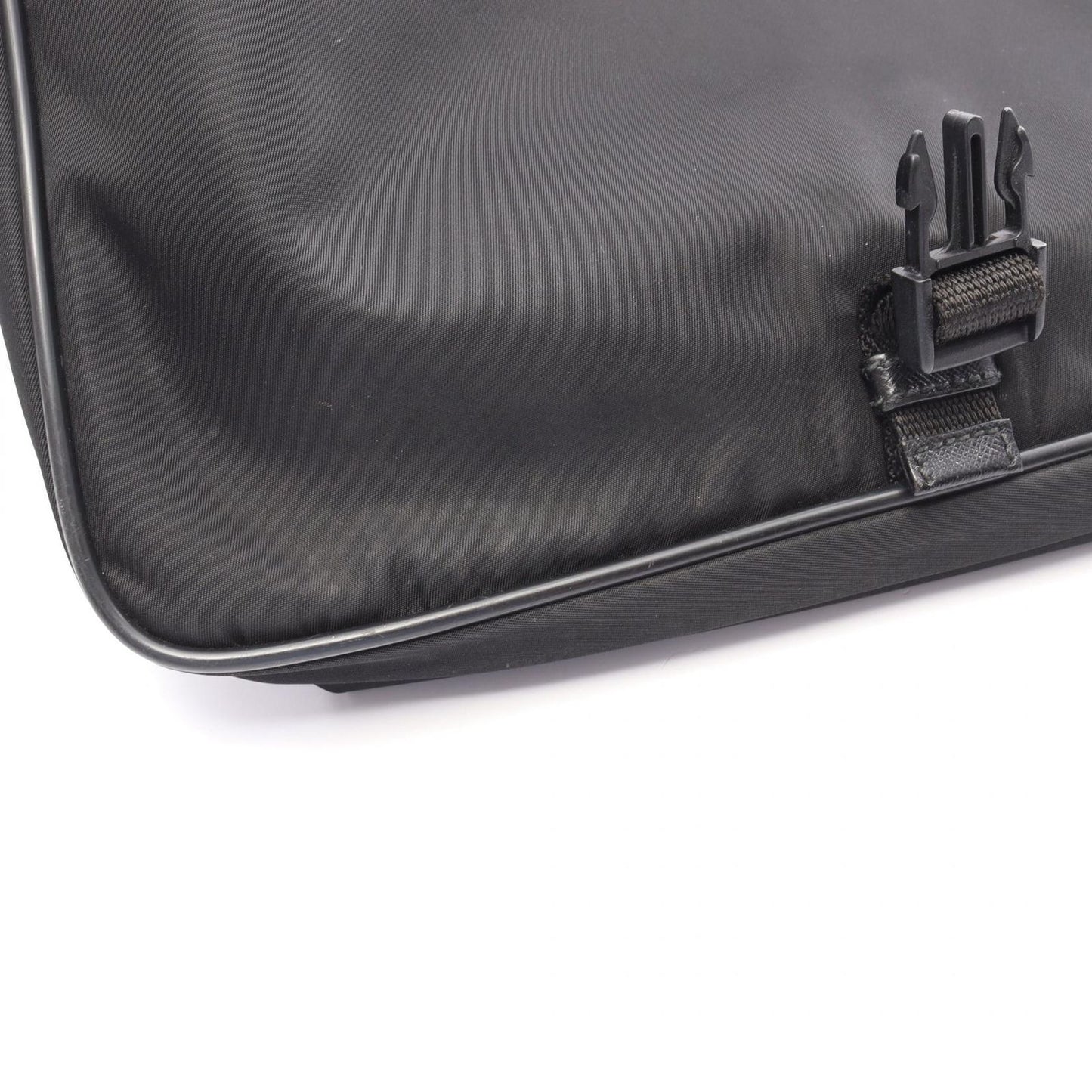 Prada Shoulder Bag Black Nylon Saffiano Leather — view 7