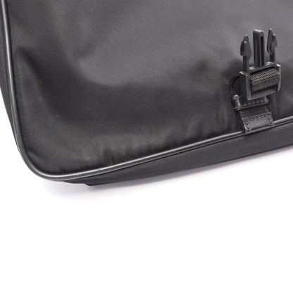 Prada Shoulder Bag Black Nylon Saffiano Leather — view 7