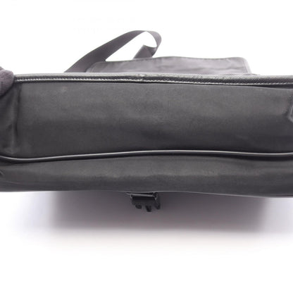 Prada Shoulder Bag Black Nylon Saffiano Leather — view 9