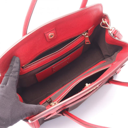 Prada Handbag Canapa Saffiano 2-Way Black Canvas Leather — view 3