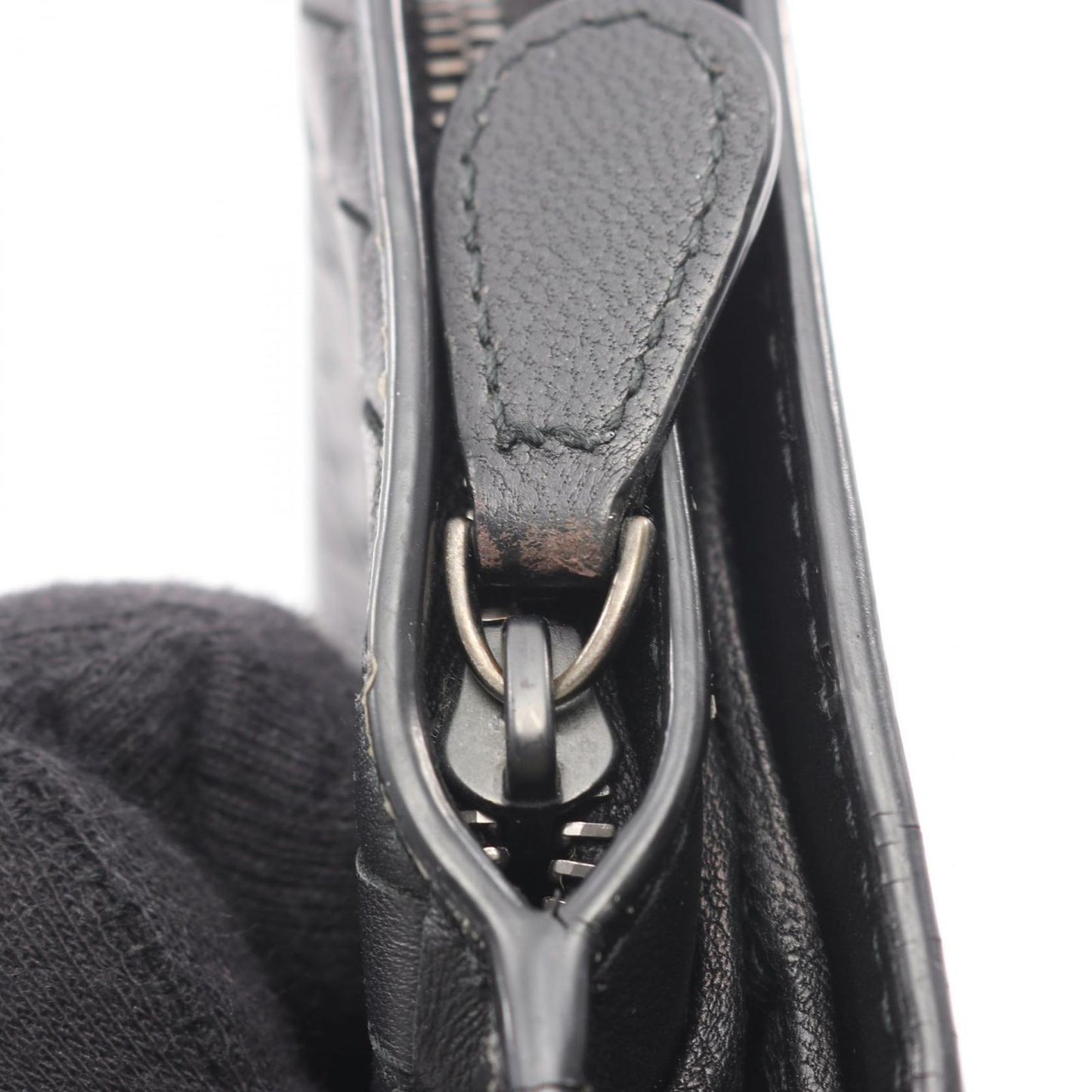 Bottega Veneta Bifold Wallet Intrecciato Black Leather — view 7