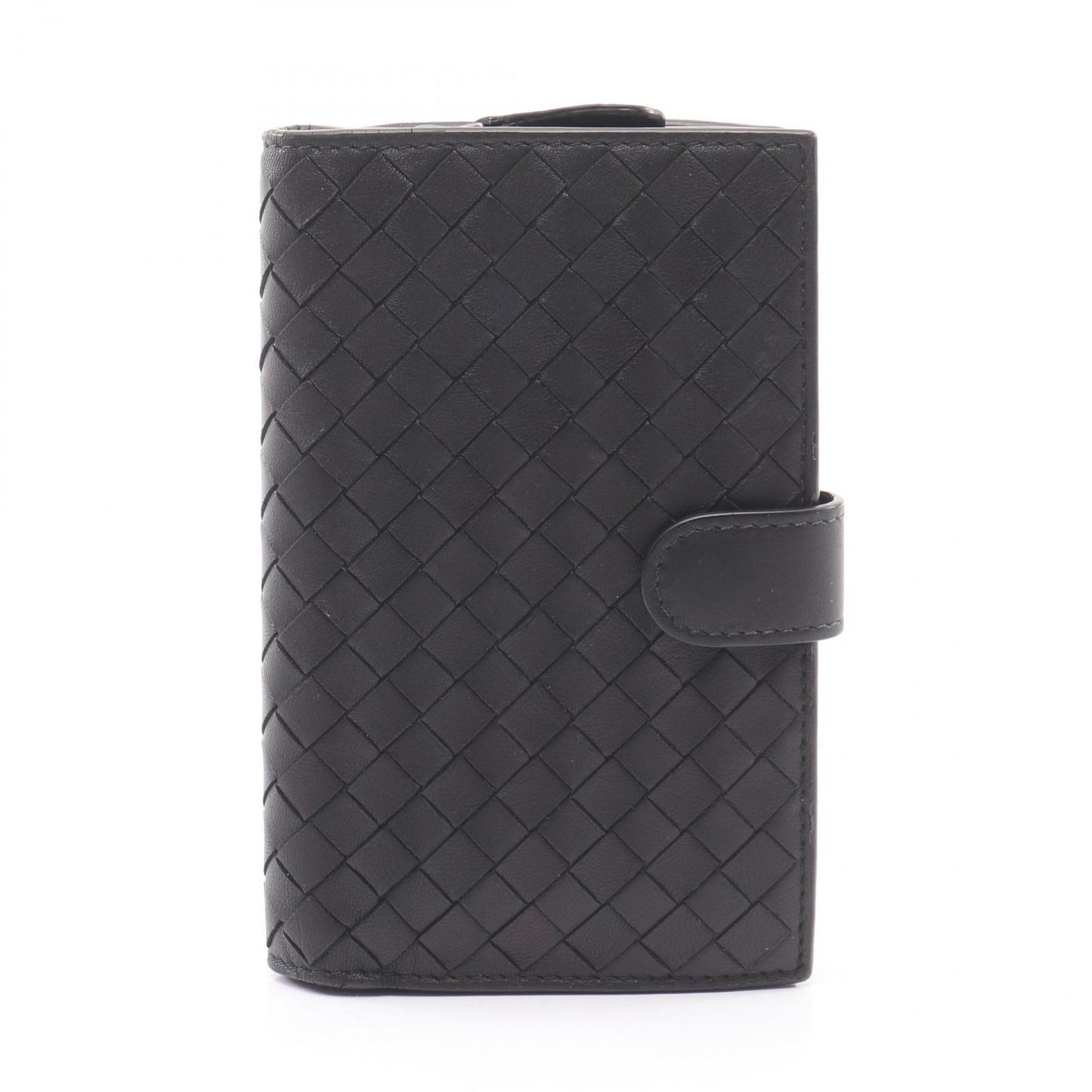 Bottega Veneta Bifold Wallet Intrecciato Black Leather