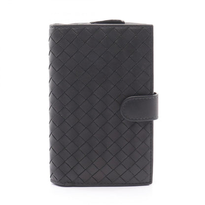 Bottega Veneta Bifold Wallet Intrecciato Black Leather