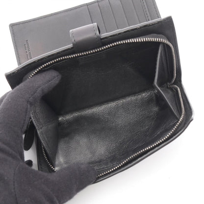 Bottega Veneta Bifold Wallet Intrecciato Black Leather — view 4