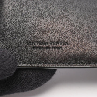 Bottega Veneta Bifold Wallet Intrecciato Black Leather — view 5
