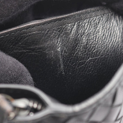 Bottega Veneta Bifold Wallet Intrecciato Black Leather — view 6