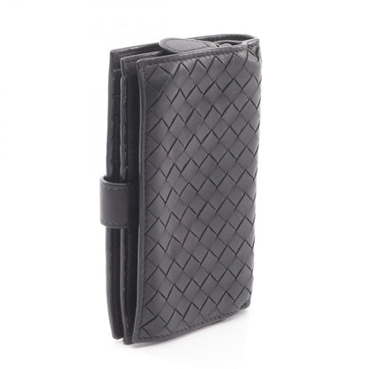 Bottega Veneta Bifold Wallet Intrecciato Black Leather — view 2