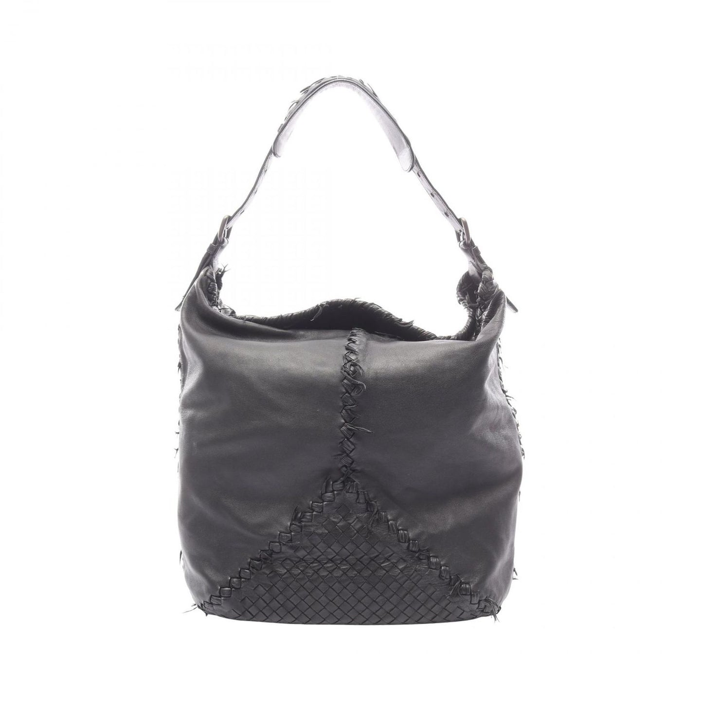 Bottega Veneta Tote Intrecciato Black Leather Shoulder Bag