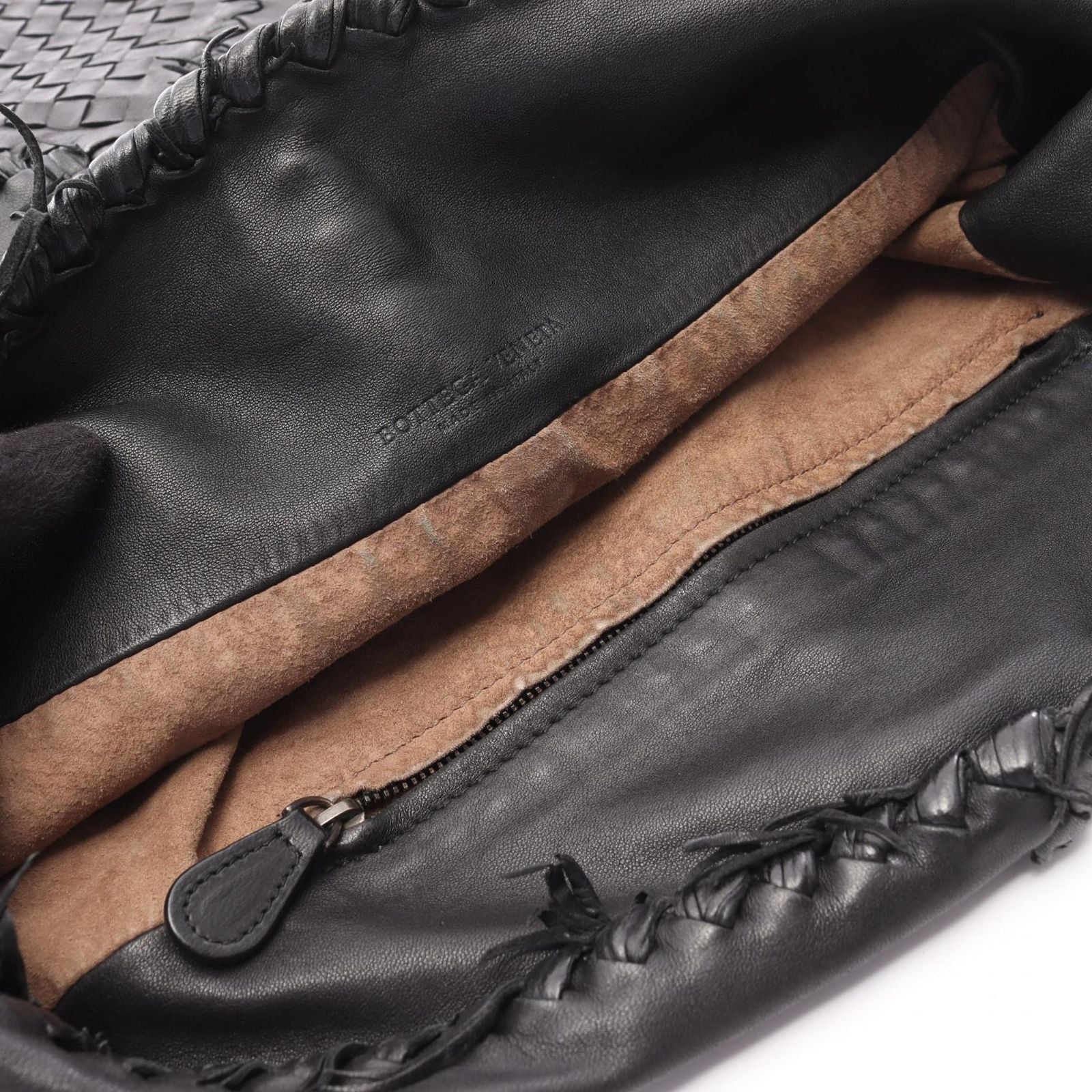 Bottega Veneta Tote Intrecciato Black Leather Shoulder Bag — view 5
