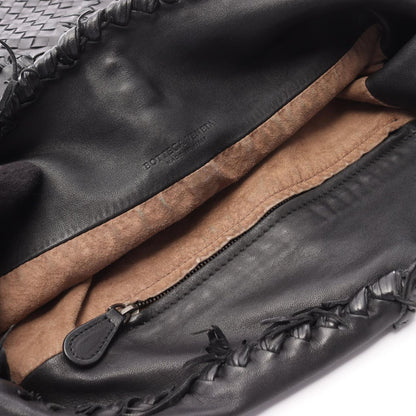 Bottega Veneta Tote Intrecciato Black Leather Shoulder Bag — view 5