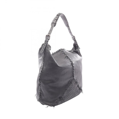 Bottega Veneta Tote Intrecciato Black Leather Shoulder Bag — view 2