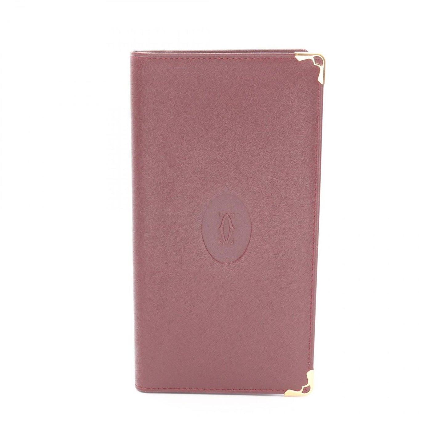 Cartier Bifold Wallet Must Line Bordeaux Leather Billfold