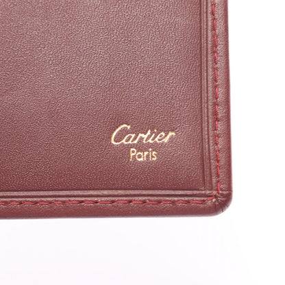Cartier Bifold Wallet Must Line Bordeaux Leather Billfold — view 4