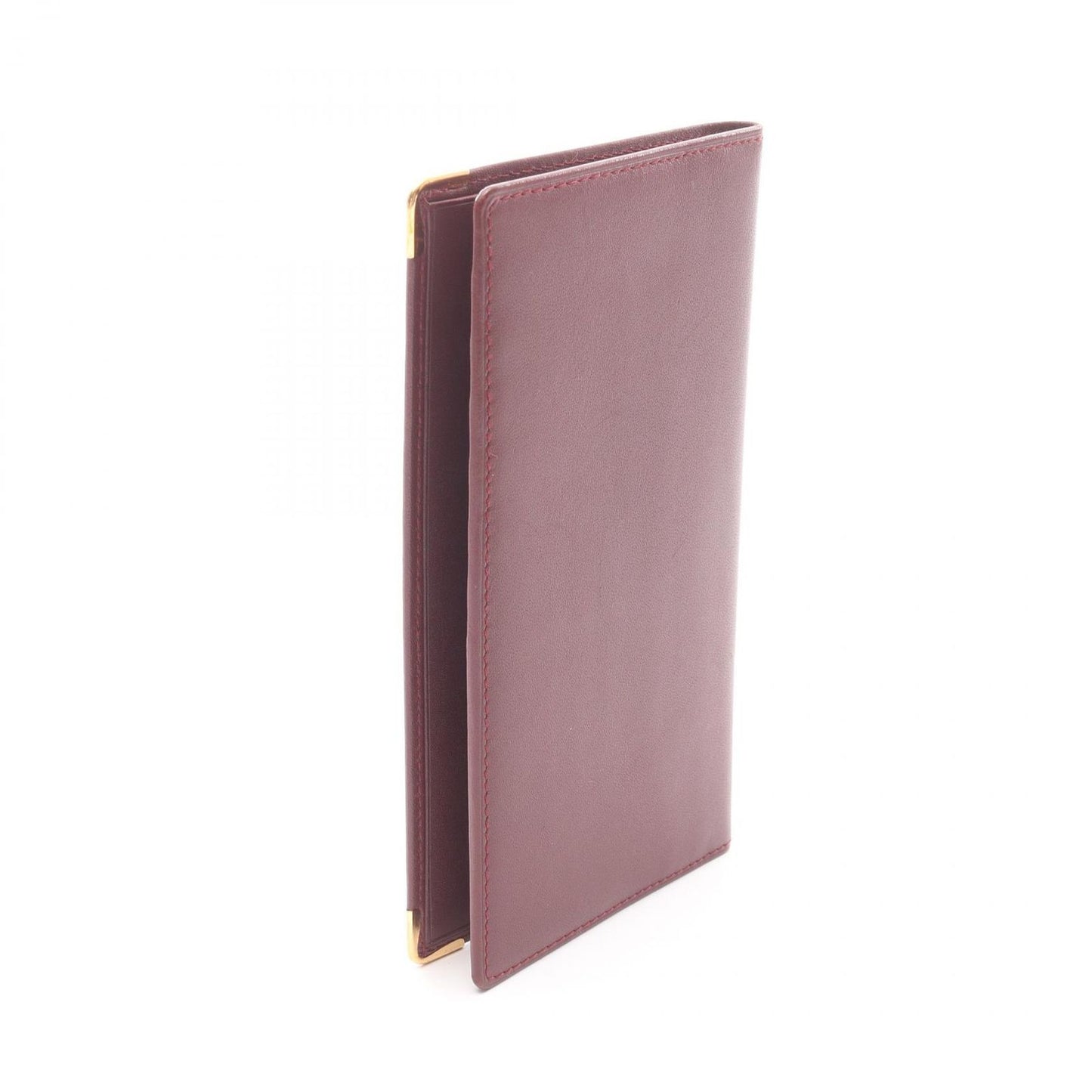 Cartier Bifold Wallet Must Line Bordeaux Leather Billfold — view 2