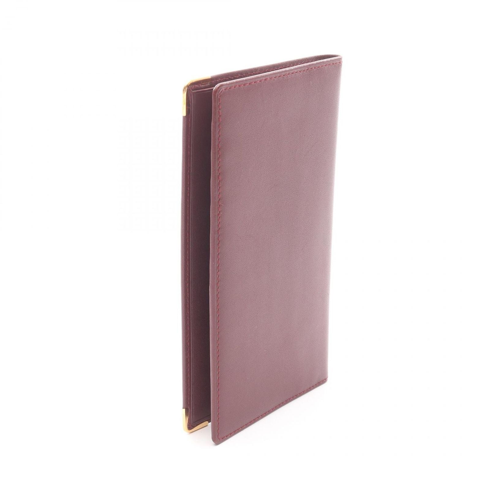 Cartier Bifold Wallet Must Line Bordeaux Leather Billfold — view 2