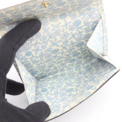 Louis Vuitton Hook Wallet Portefeuille Monogram Roulis Violet Brown White — view 4