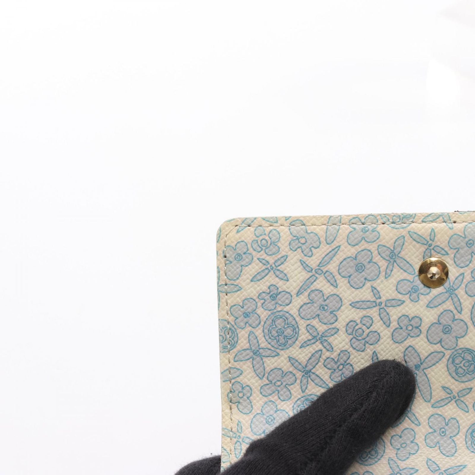 Louis Vuitton Hook Wallet Portefeuille Monogram Roulis Violet Brown White — view 7