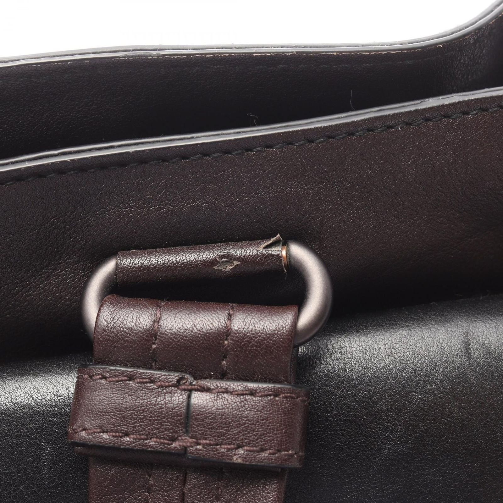 Bottega Veneta Tote Intrecciato Black Khaki Gray Leather — view 6
